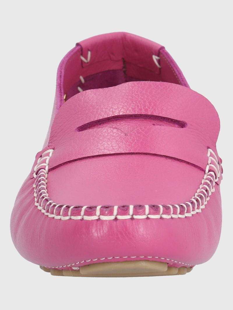 MOCASIN CUERO DOMASO FUCSIA