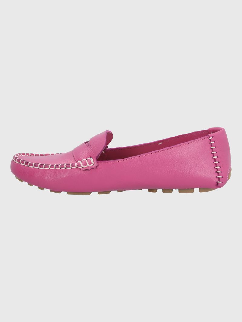 MOCASIN CUERO DOMASO FUCSIA