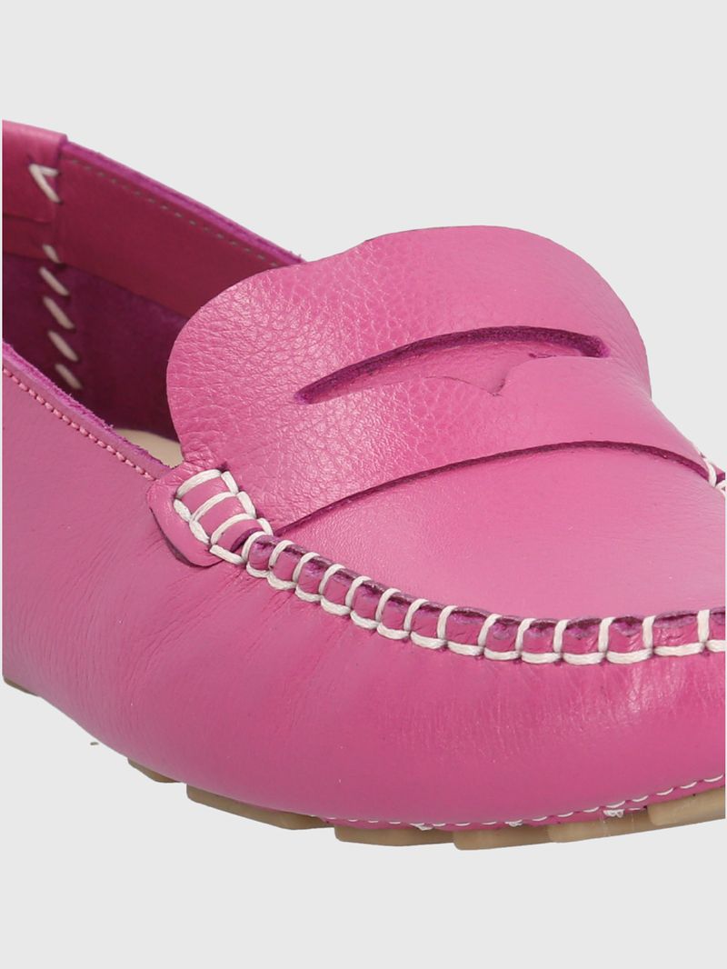 MOCASIN CUERO DOMASO FUCSIA
