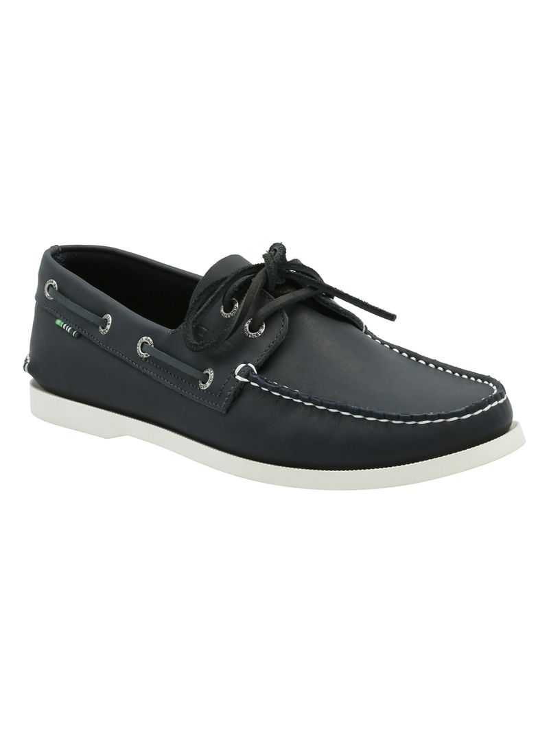 Mocasin-Cuero-Hombre-Boat-Azul-Rockford