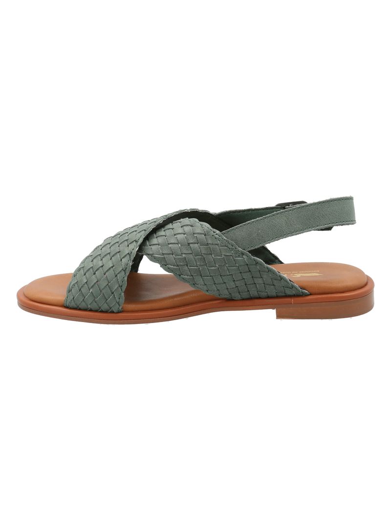 Sandalia Cuero Mujer Lima Verde Rockford