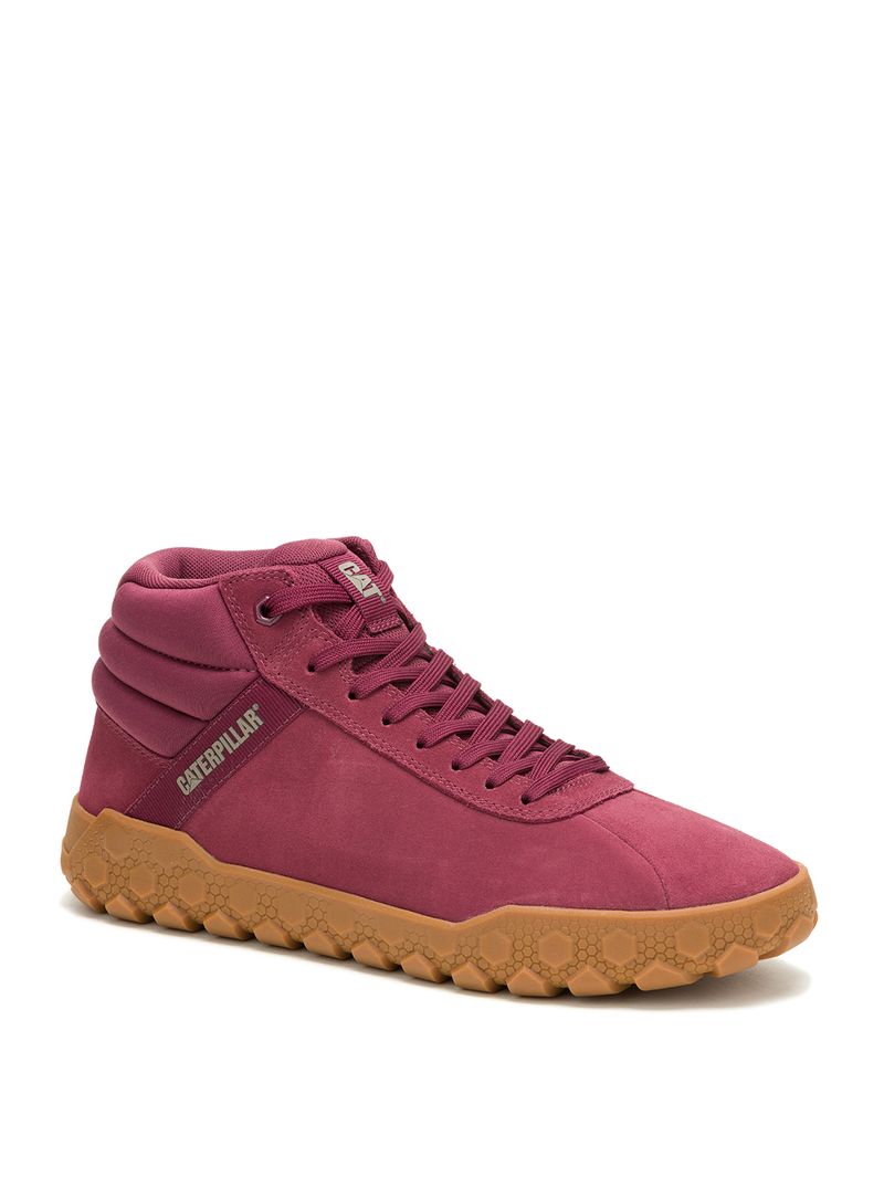 Zapatilla-Con-Caña-Gamuza-Hombre-Hex---Mid-Burdeo-Cat