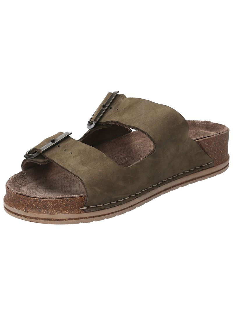 Sandalia Cuero Mujer Rosine Verde Rockford