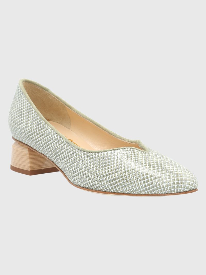Zapato Brunate Cuero Corinna Verde Claro