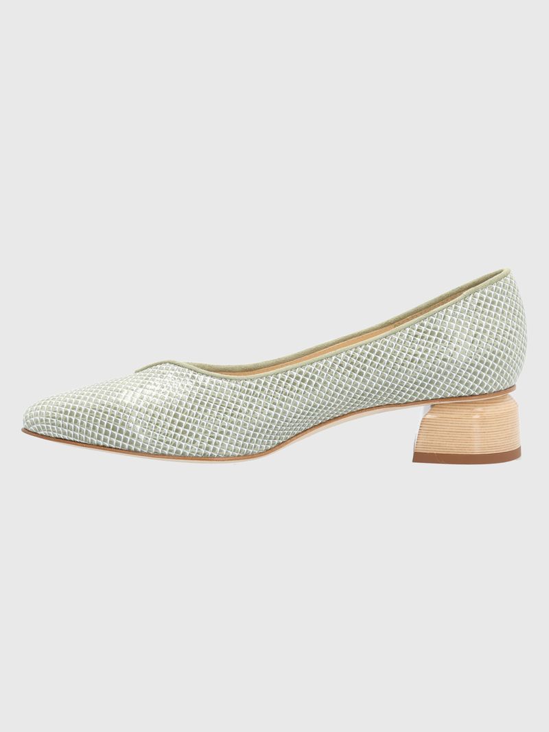 Zapato Brunate Cuero Corinna Verde Claro