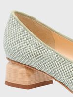 Zapato Brunate Cuero Corinna Verde Claro