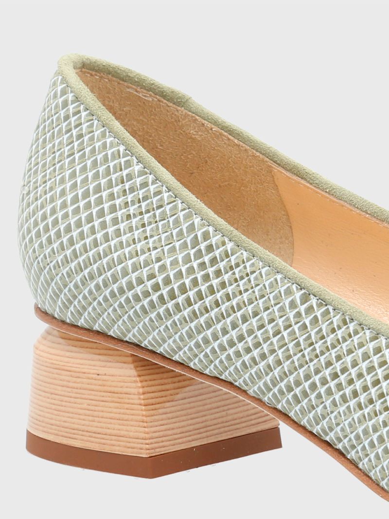 Zapato Brunate Cuero Corinna Verde Claro