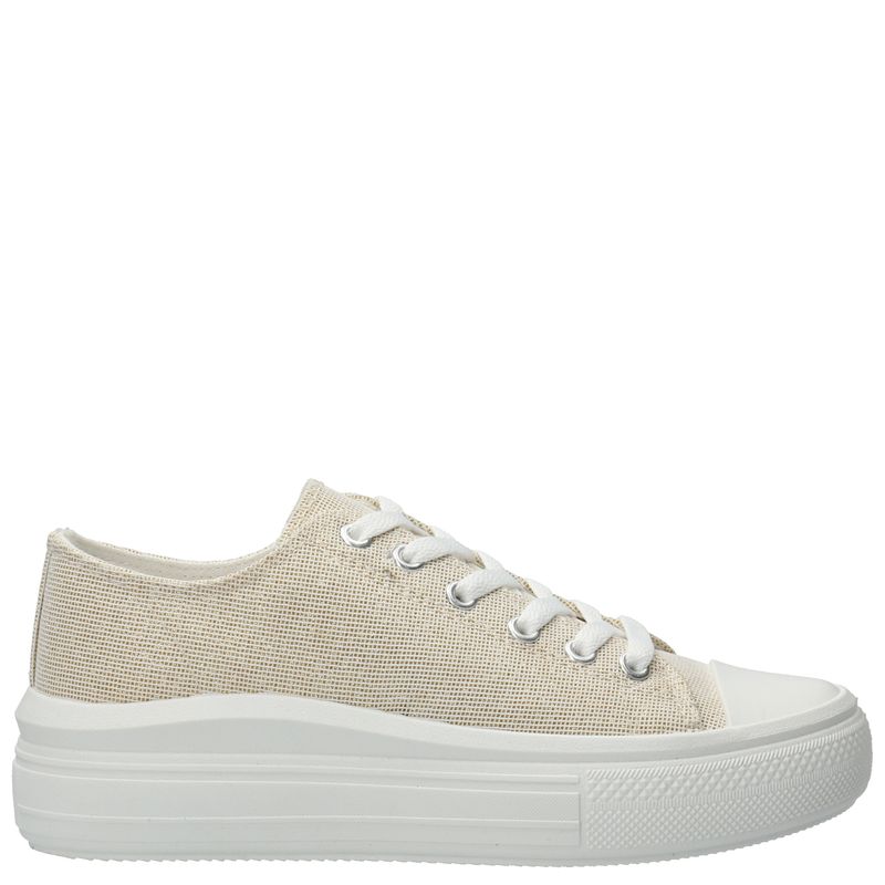 Zapatilla Mujer Lona Dorado Azaleia