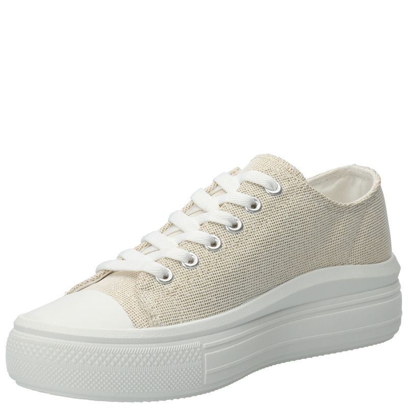 Zapatilla Mujer Lona Dorado Azaleia