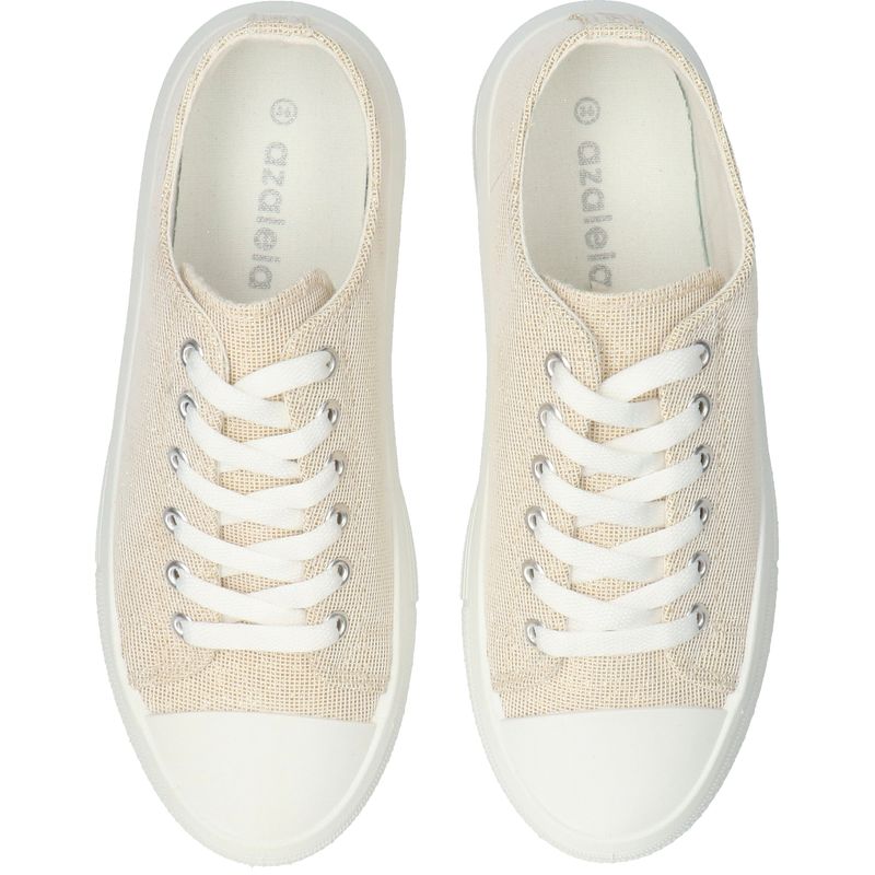 Zapatilla Mujer Lona Dorado Azaleia