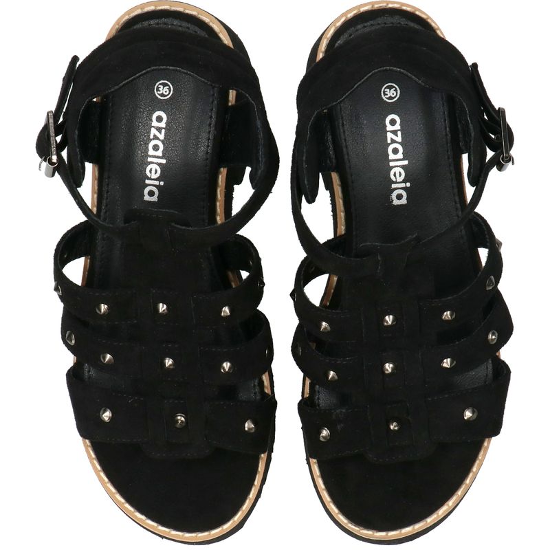 Sandalia Mujer Iliana Negro Azaleia