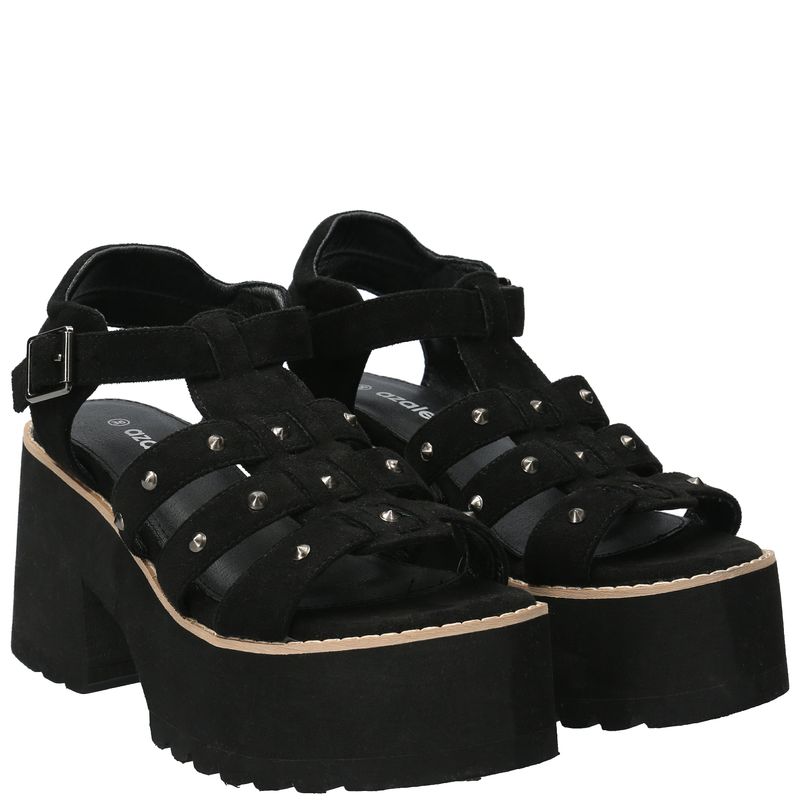 Sandalia Mujer Iliana Negro Azaleia