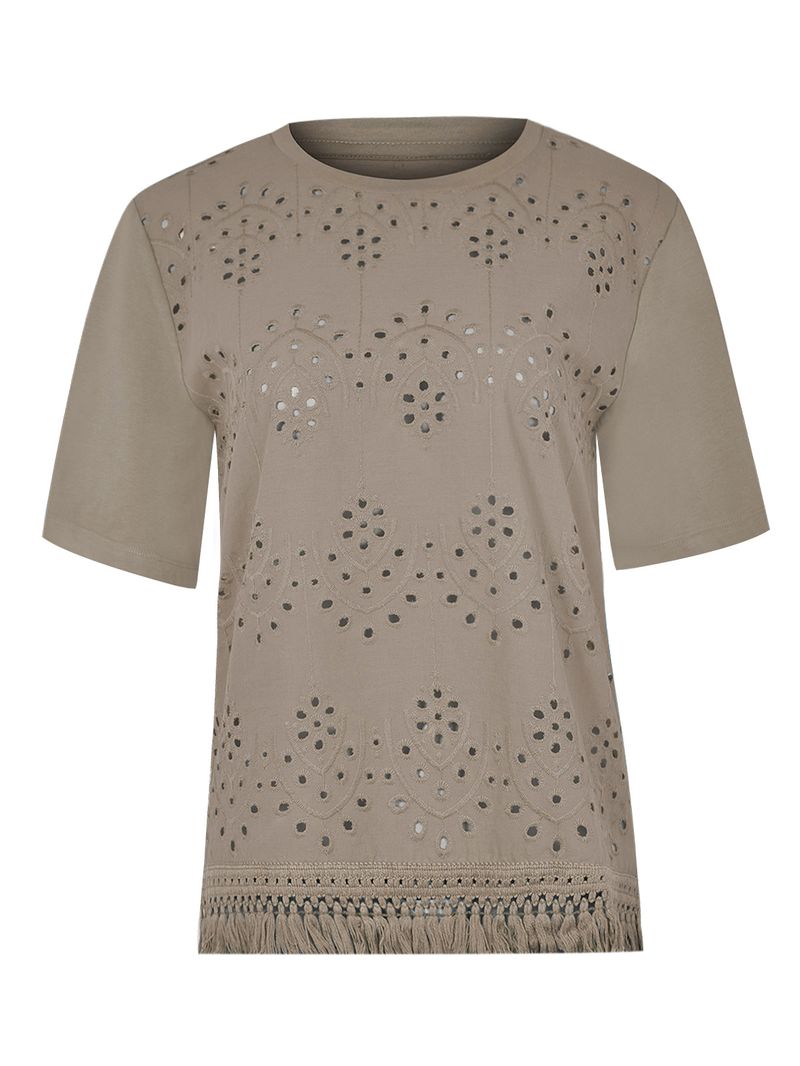 Polera Algodón Orgánico Mujer Lates Verde Rockford