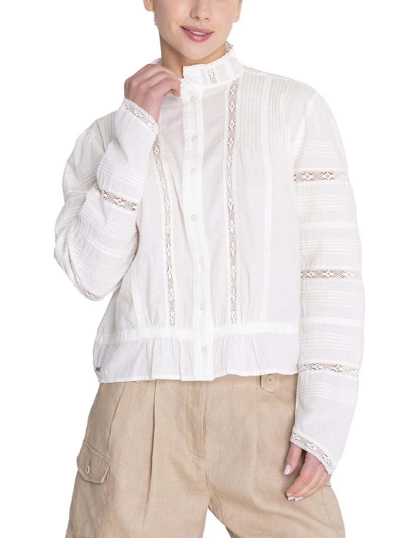 Blusa Algodón Orgánico Mujer Creta Blanco Rockford