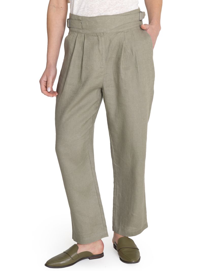 Pantalon-Lino-Organico-Mujer-Ava-Verde-Rockford