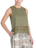 Blusa Lino Orgánico Mujer Mele Verde Rockford
