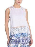 Blusa Lino Orgánico Mujer Mele Blanco Rockford