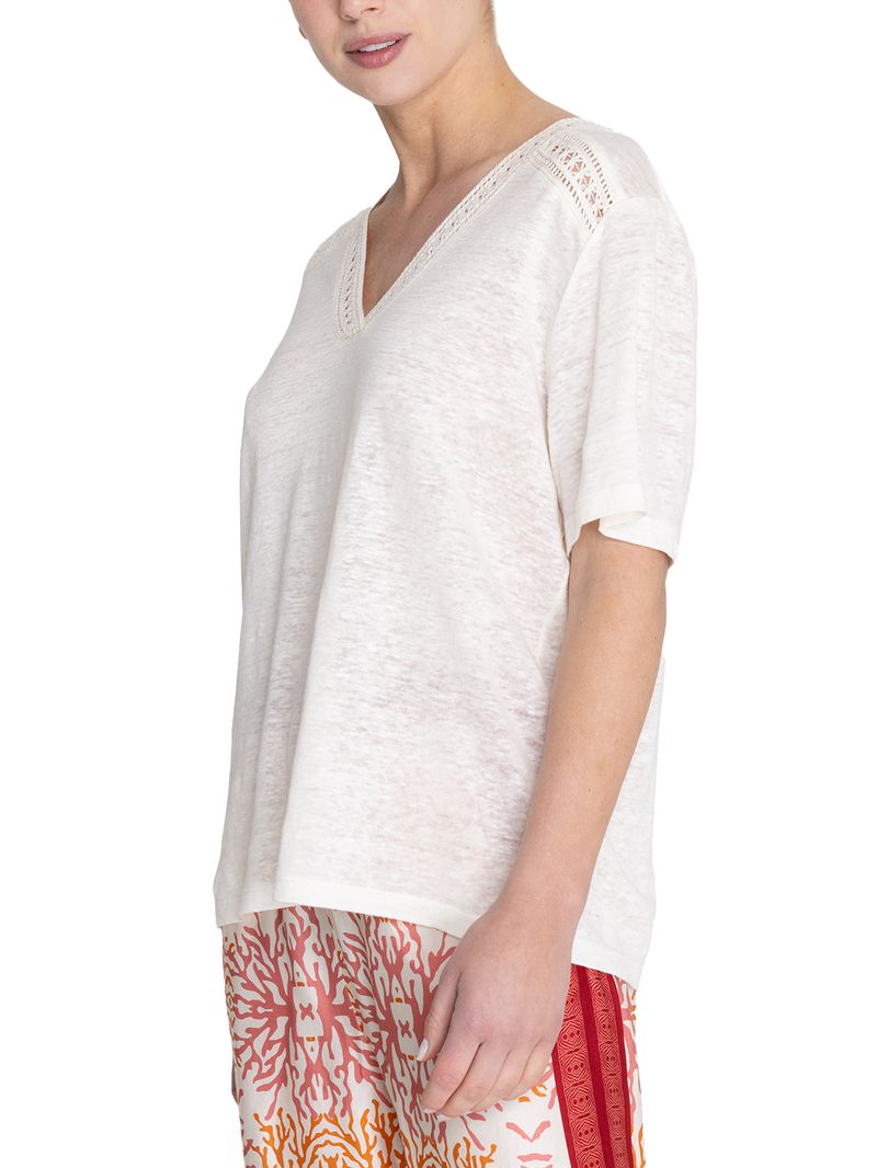 Polera Lino Orgánico Mujer Remini Beige Rockford