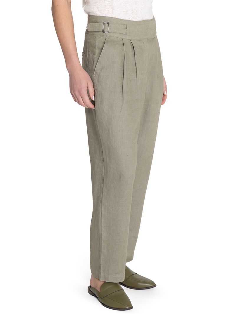 Pantalon-Lino-Organico-Mujer-Ava-Verde-Rockford
