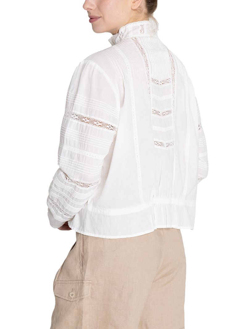Blusa Algodón Orgánico Mujer Creta Blanco Rockford