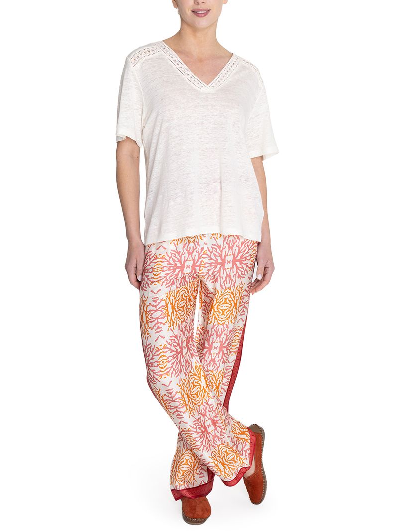 Polera Lino Orgánico Mujer Remini Beige Rockford