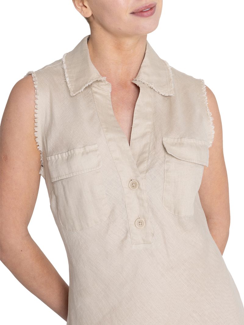 Vestido-Lino-Organico-Mujer-Moai-Beige-Rockford