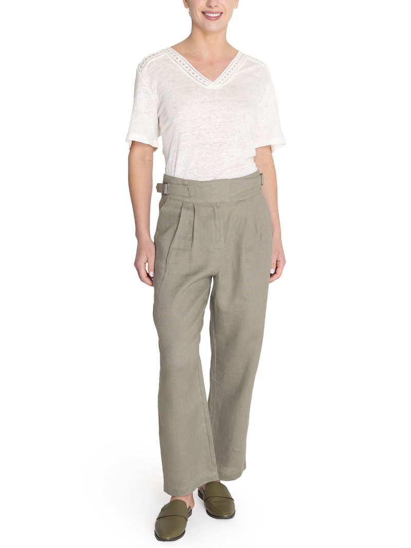 Pantalon-Lino-Organico-Mujer-Ava-Verde-Rockford