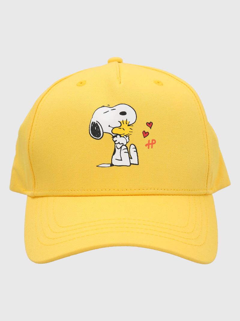 Gorro-Algodon-Unisex-Cap-Snoopy-Hug-Amarillo