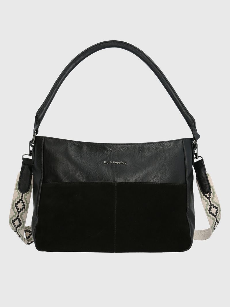 Cartera Ecocuero Mujer Laddler Bag Negro Hush Puppies