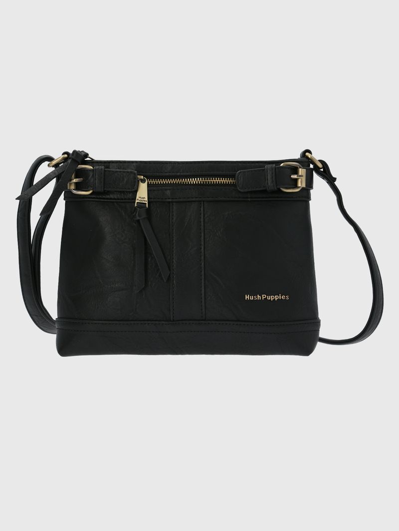 Cartera Ecocuero Mujer Dunn Cross Negro Hush Puppies
