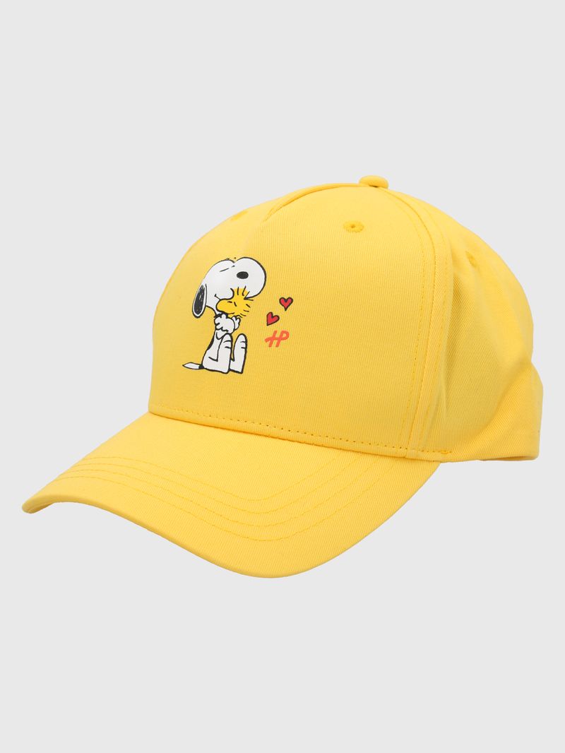 Gorro-Algodon-Unisex-Cap-Snoopy-Hug-Amarillo