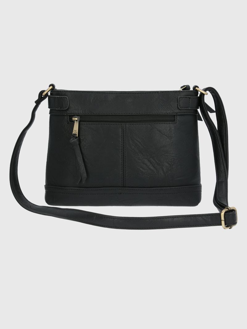 Cartera Ecocuero Mujer Dunn Cross Negro Hush Puppies