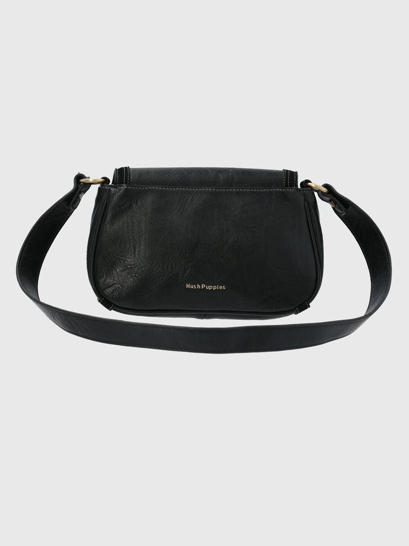 Cartera Ecocuero Mujer Texas Bag Negro Hush Puppies