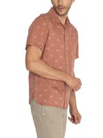 Camisa Tencel Hombre Tencelprint Naranjo Rockford