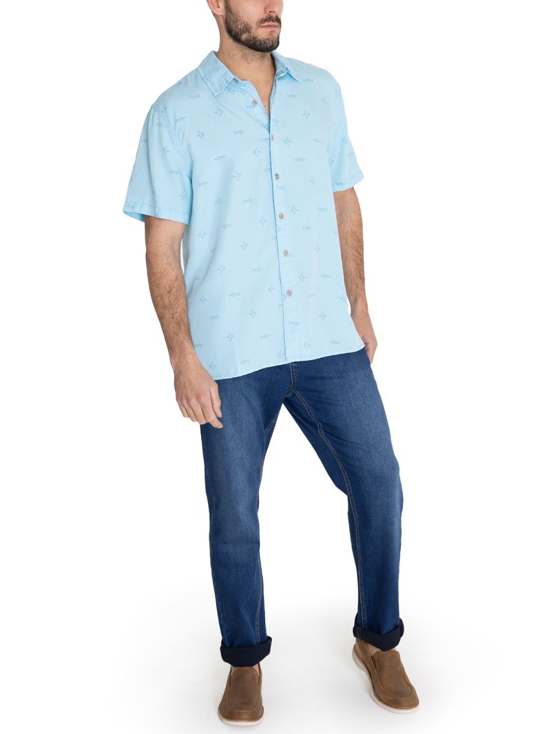 Camisa-Tencel-Hombre-Tencelprint-Azul-Rockford