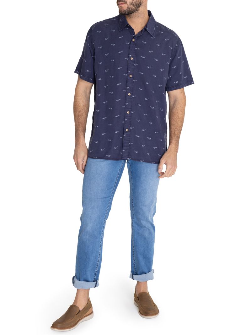 Camisa-Tencel-Hombre-Tencelprint-Marino-Rockford