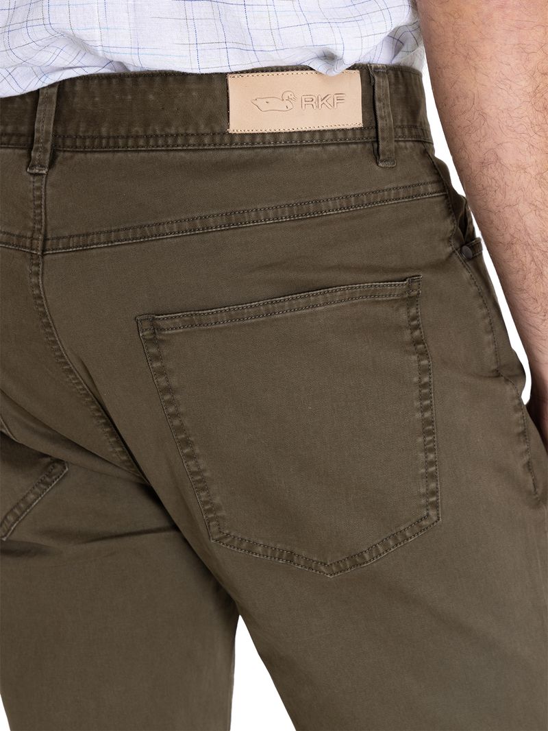 Pantalon-Natural-Flex-Hombre-Five-Verde-Oscuro-Rockford