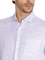 Camisa Lino Orgánico Hombre Marbled Rojo Rockford