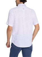 Camisa Lino Orgánico Hombre Marbled Rojo Rockford