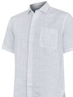 Camisa Lino Orgánico Hombre Marbled Verde Rockford