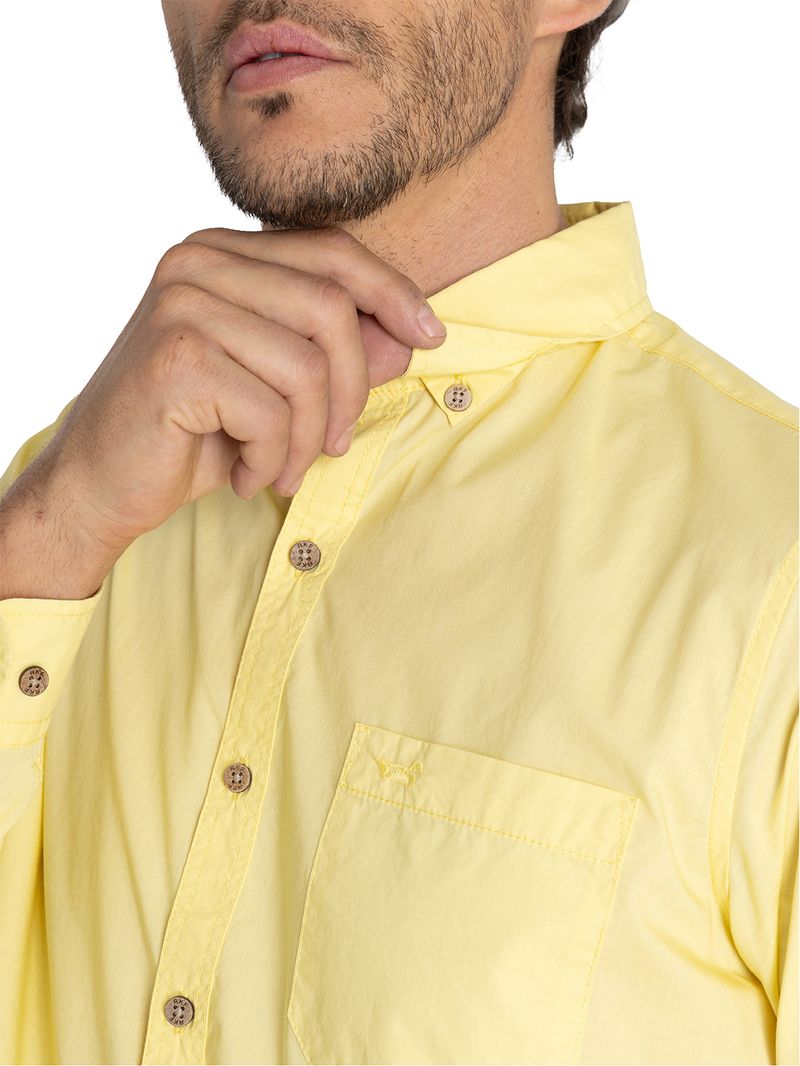 Camisa-Algodon-Organico-Hombre-Galiton-Amarillo-Rockford