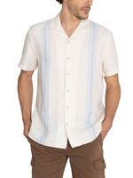 Camisa Lino Orgánico Hombre Bragastripe Beige Rockford