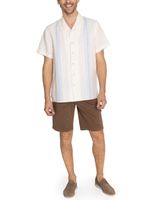 Camisa Lino Orgánico Hombre Bragastripe Beige Rockford