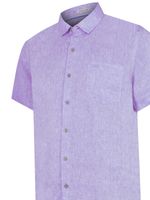 Camisa Lino Orgánico Hombre Linenshort Morado Rockford