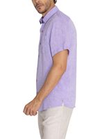 Camisa Lino Orgánico Hombre Linenshort Morado Rockford