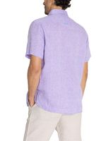 Camisa Lino Orgánico Hombre Linenshort Morado Rockford