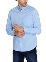 Camisa Algodón Orgánico Hombre Galiton Celeste Rockford