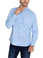 Camisa Algodón Orgánico Hombre Galiton Celeste Rockford