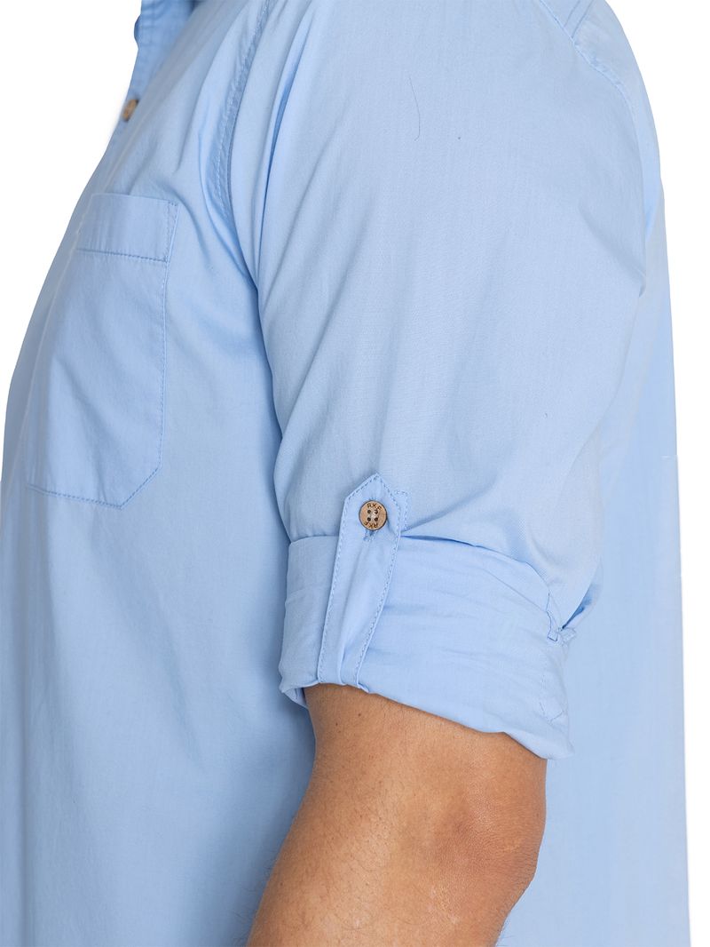 Camisa Algodón Orgánico Hombre Galiton Celeste Rockford