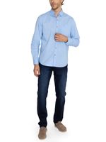 Camisa Algodón Orgánico Hombre Galiton Celeste Rockford